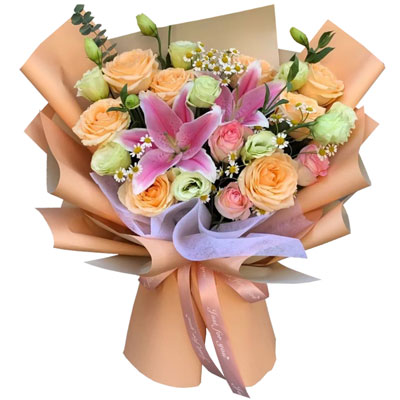 许昌11朵玫瑰桔梗百合,陪你每个季节