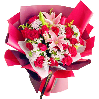 许昌18朵红玫瑰百合，永远牵手到老